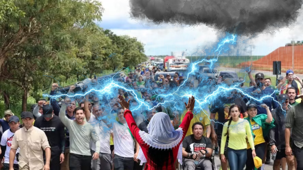 Oração de irmã Mônica por ‘chuva e trovão’ agita redes após temporal em protesto; veja o vídeo