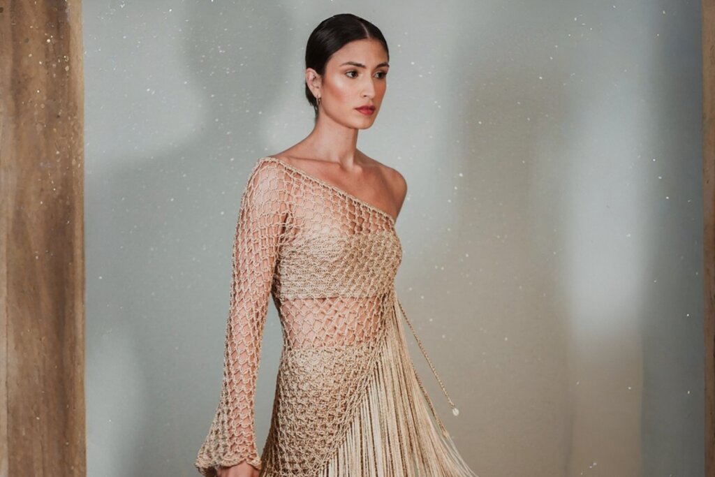 Nordeste Poderoso! Cearensy Brilha com Crochê Autoral no Metrópoles Catwalk em Brasília!