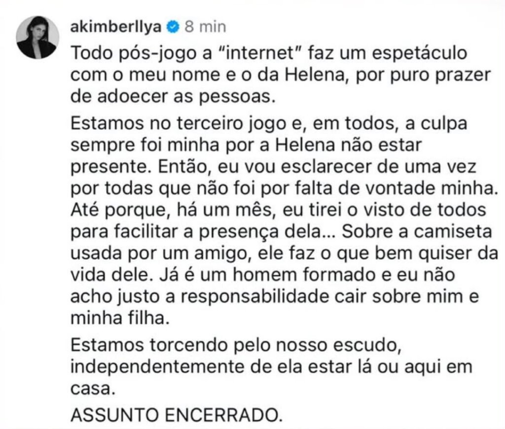 Amanda Kimberlly Quebra o Silêncio e Manda a Real Sobre Ausência de Helena na Copa!