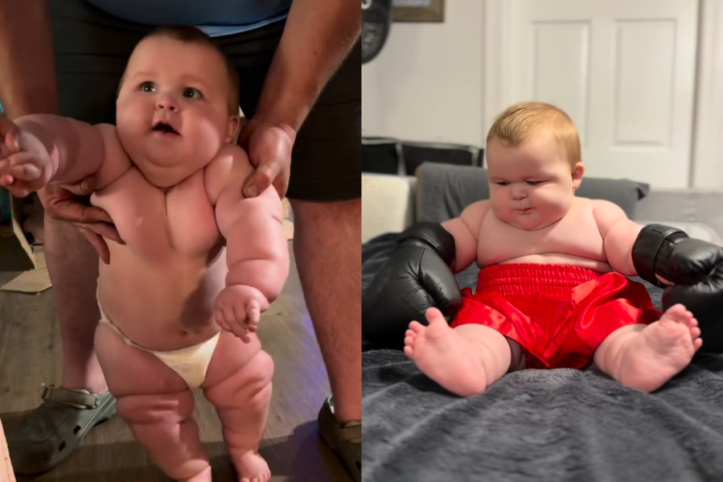 Fenômeno! Bebê de 8 Meses Pesa 15kg e Já Veste Roupas de Criança de 5 Anos!