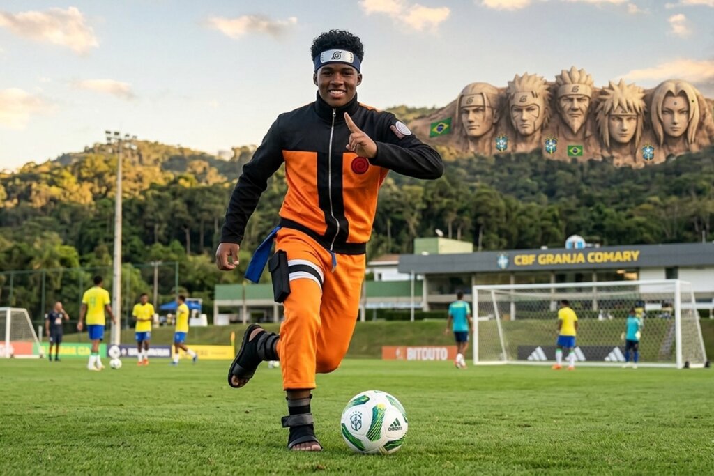 Endrick Vira ‘Naruto’ do Futebol e Agita as Redes Sociais com Vídeo Viral!
