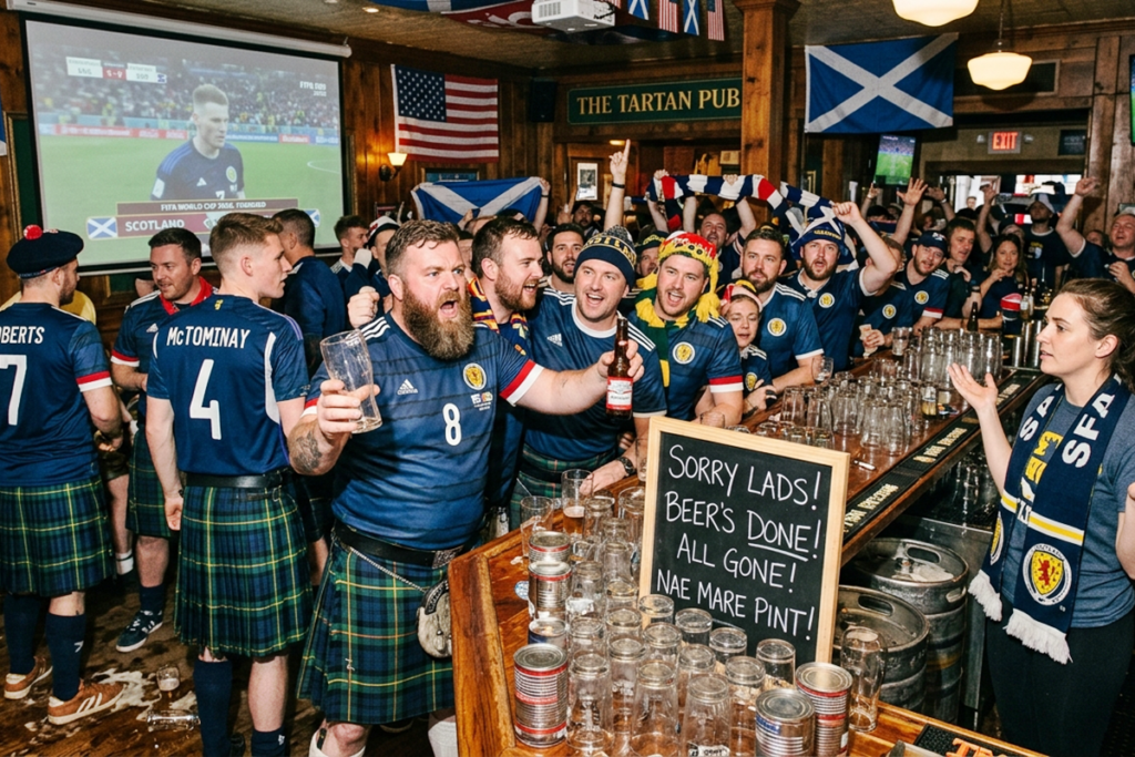 Invasão Escocesa: Torcedores ‘Secam’ Bares de Boston em Frenesi da Copa!