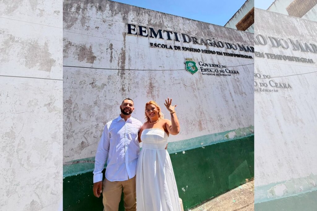 Romance Escolar: Casal de Fortaleza Faz Ensaio de Casamento Onde se Conheceu