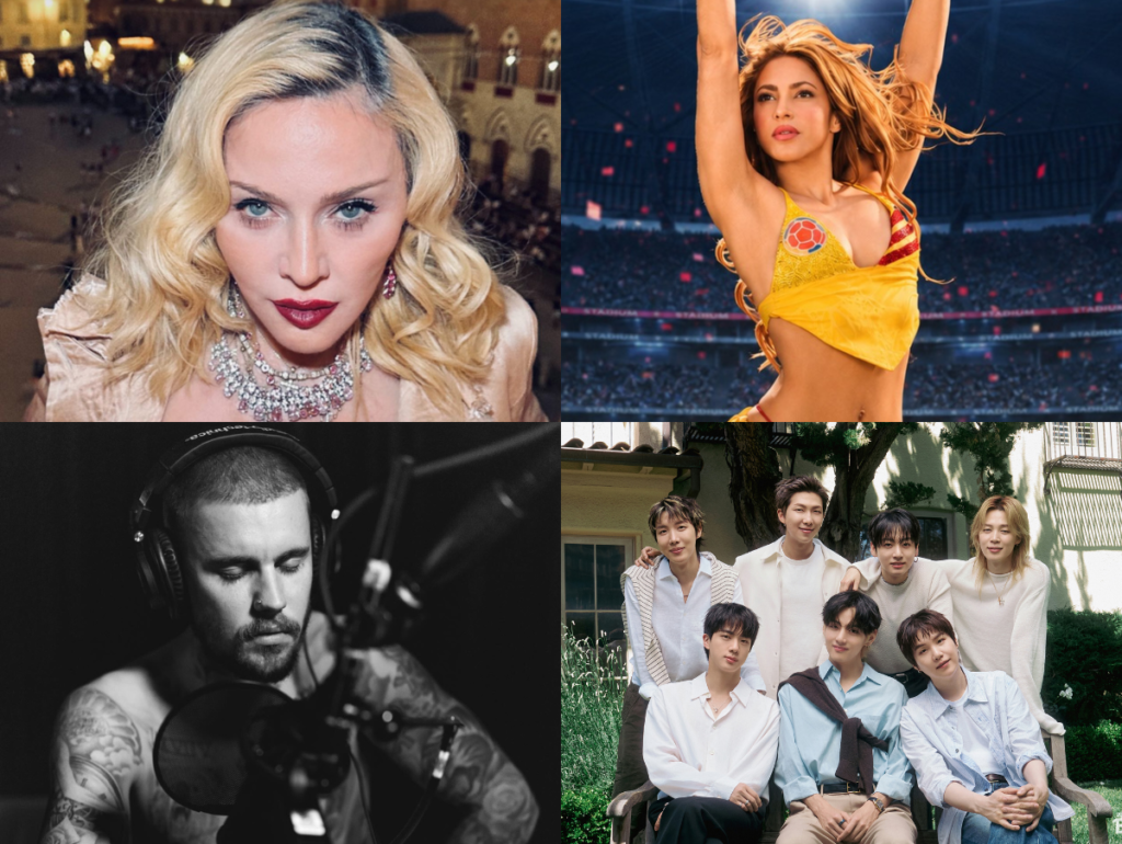 Chocante: FIFA Escala Justin Bieber, Madonna, Shakira e BTS para Copa do Mundo Sem Pagar Cachê!