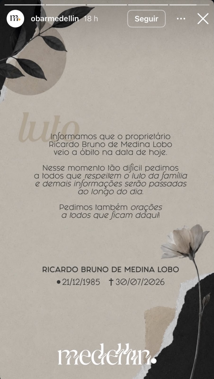 Luto! Morre dono do Bar Medellin, palco de live histórica de Gusttavo Lima
