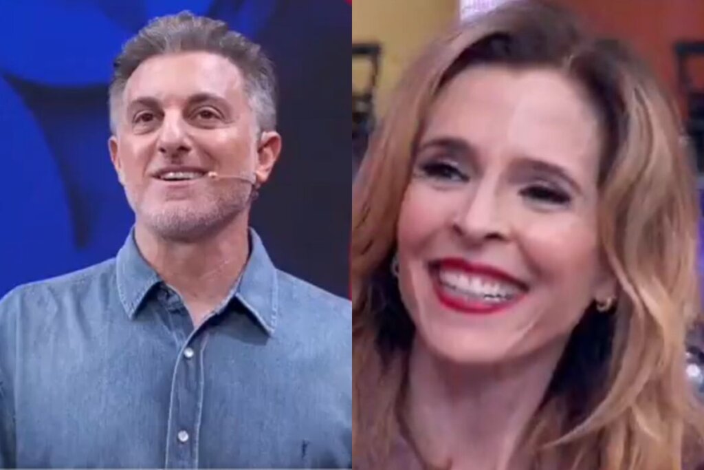 Ai, que gafe! Luciano Huck se enrola com nomes de novelas e Deborah Evelyn corrige ao vivo