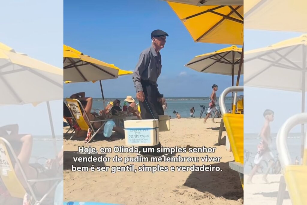 Viralizou na Web! Idoso Vendedor de Pudim da Praia Consegue Grana para Tratamento