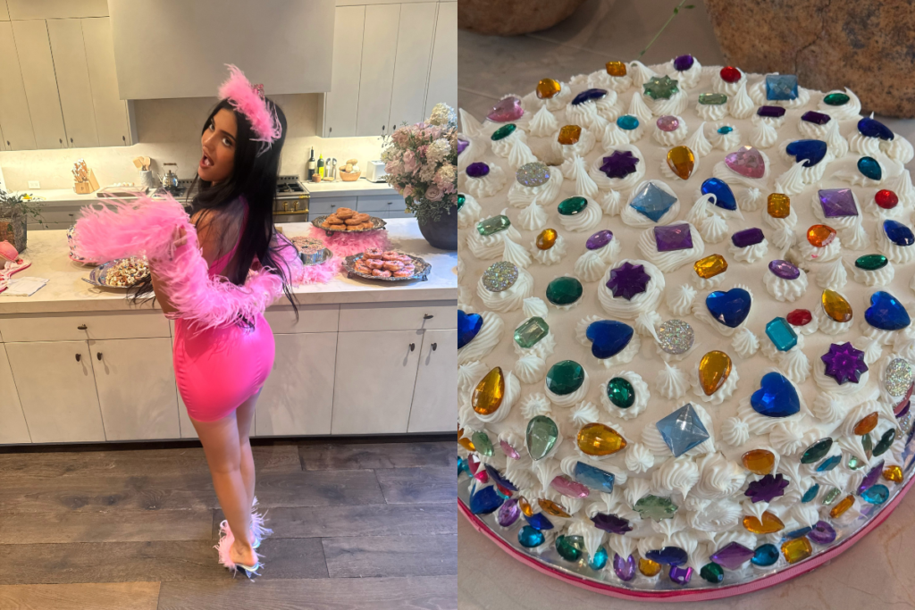 Bolo de Kylie Jenner Rouba a Cena com Brilho Deslumbrante em Aniversário!