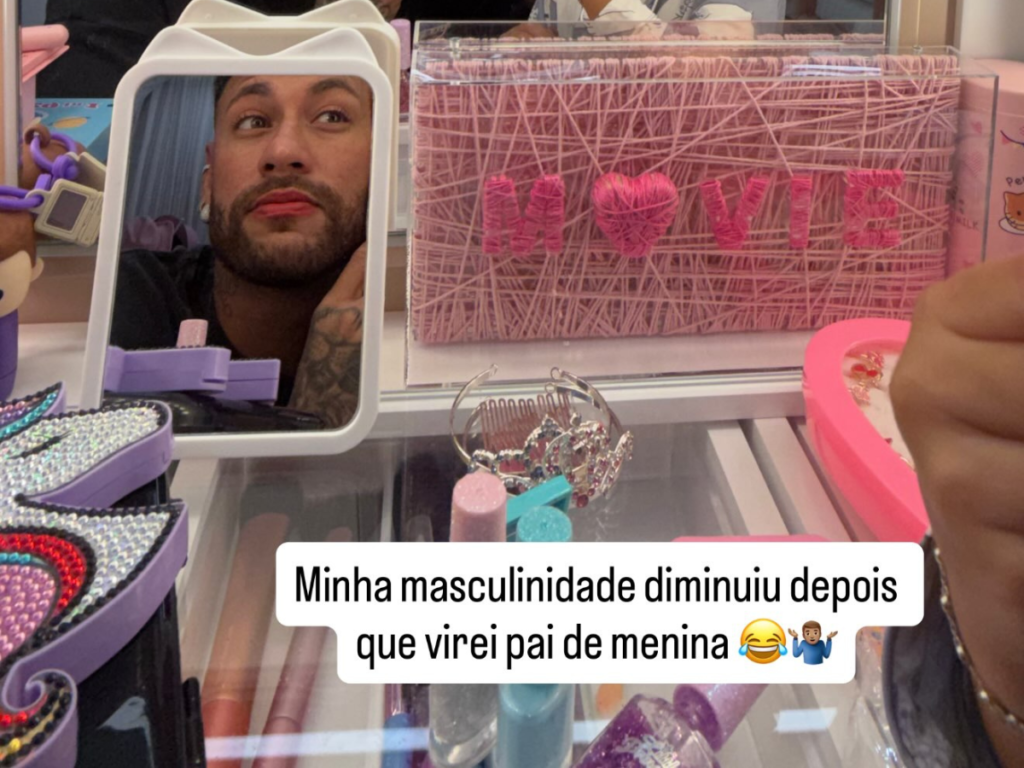 Neymar Vira Tela para Mavie e Brinca: ‘Minha Masculinidade Diminuiu!’