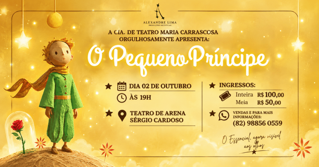 Cartaz de divulgação de O Pequeno Príncipe, da Cia. de Teatro Maria Carrascosa