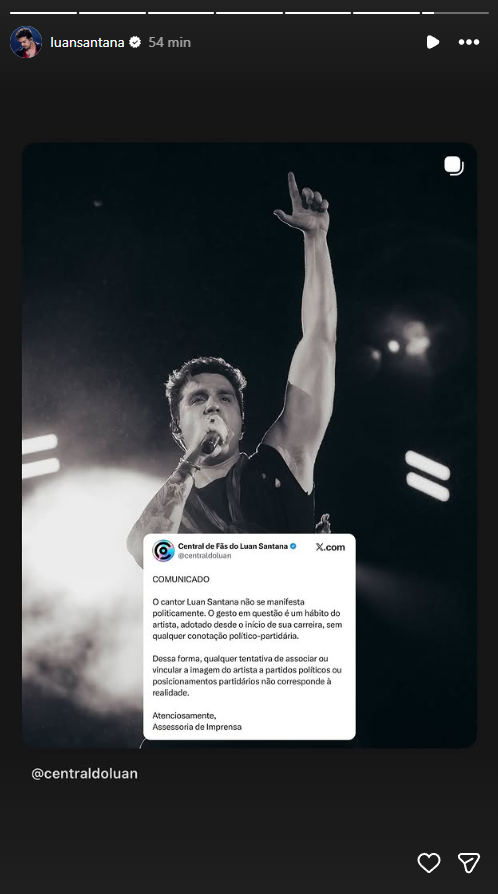 Bafafá! Luan Santana Nega Apoio Político Após Gesto com a Mão Viralizar