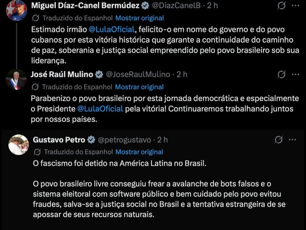 Lula Vence e América Latina Já Pede ‘Amistad’ e Cooperação!