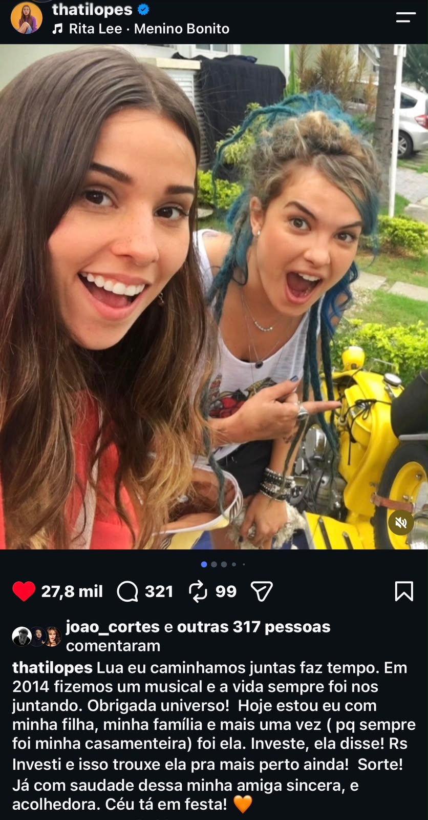 Adeus, Lua Blanco! Artistas se emocionam com partida precoce da atriz e cantora