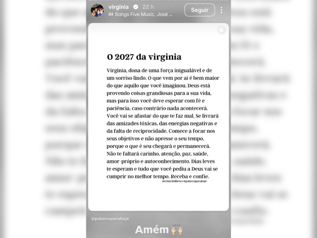 Xii! Virginia Manda Indireta Após Nova Briga e Indica Fim com Vini Jr.
