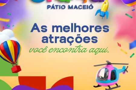 Atração infantil divulgada pelo Shopping Pátio Maceió