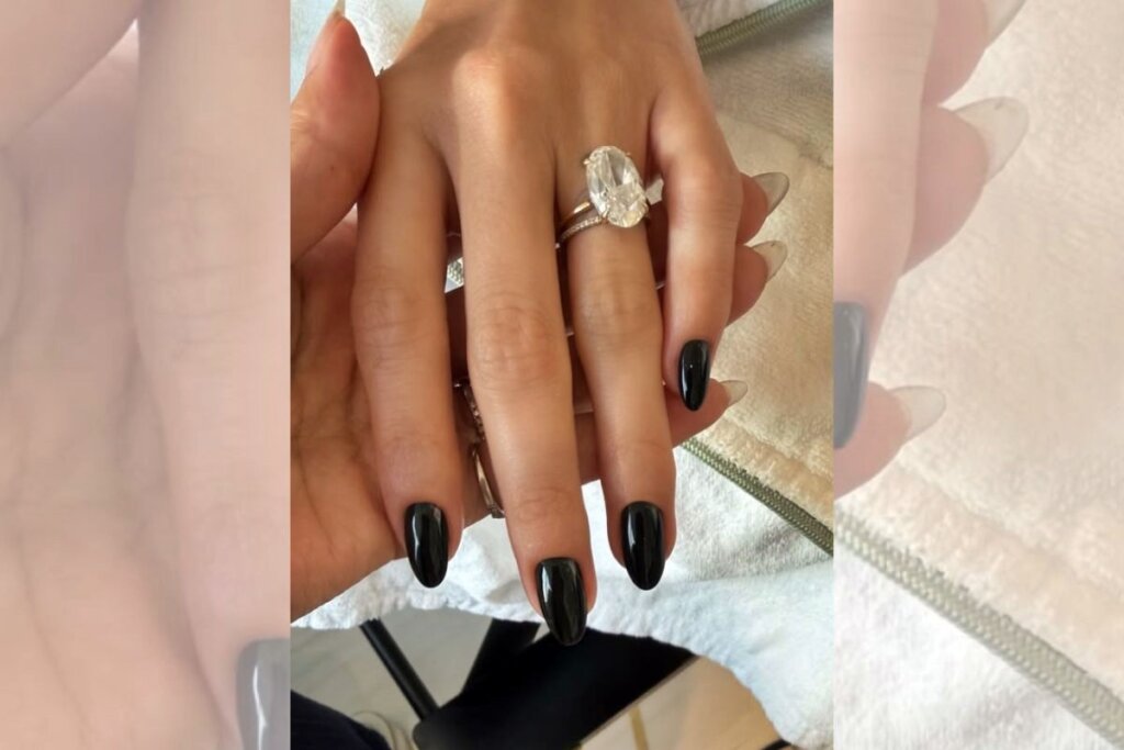 Halloween de Hailey Bieber: Unhas Pretas Góticas e Elegantes São a Tendência!